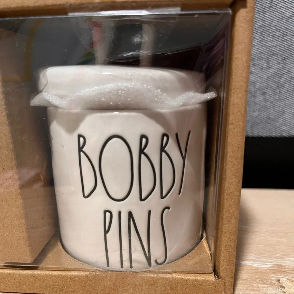 Rae Dunn Hair Ties and Bobby Pins Container